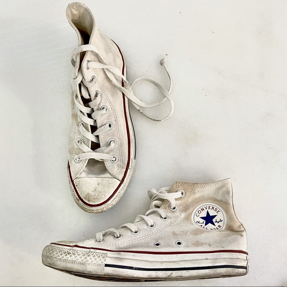 CONVERSE White High Top Sneakers